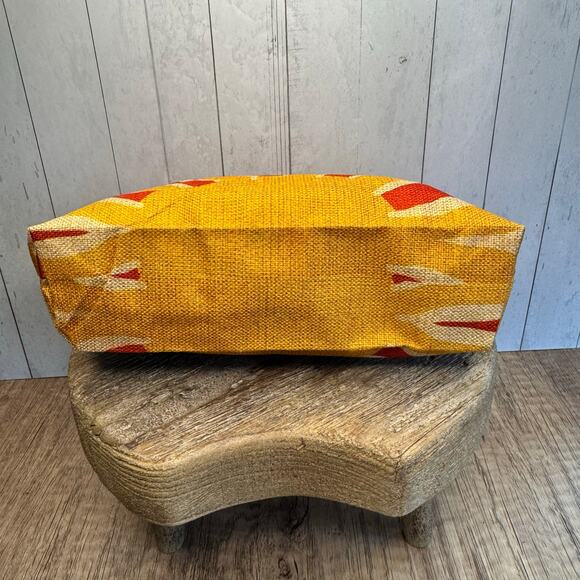 Rising Sun Makeup Bag Orange Yellow Cosmetics Bag Canvas Bag NEW - Picture 5 of 6